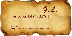 Fortuna Lóránt névjegykártya